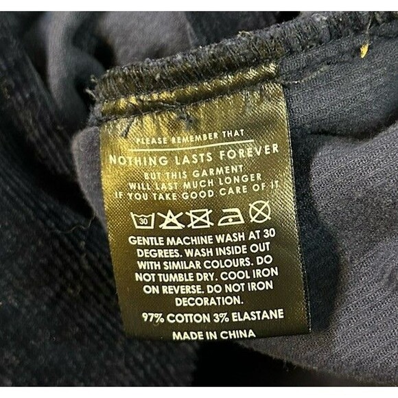 Lazy Oaf Mens Corduroy Navy Blue Jacket Shaket M - Picture 7 of 9